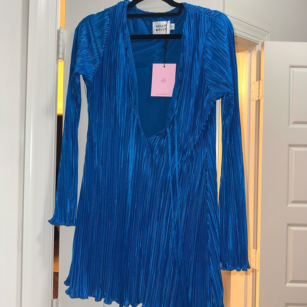 Vibrant Blue Long Sleeve Dress